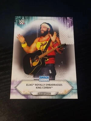 2021 Topps WWE Base Card #39 Elias Royally Embarrasses King Corbin - Image 1 of 2