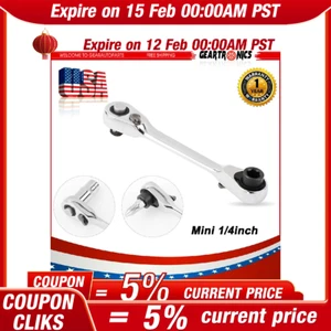 1PCS Mini 1/4inch Double Ended Quick Socket Ratchet Wrench Rod Screwdriver Bit - Picture 1 of 11
