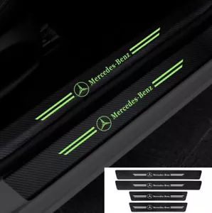 SALE For Mercedes Benz Car Door Plate Sill Scuff Anti Scratch Luminous Sticker - Picture 1 of 4