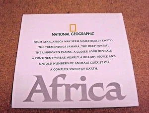 National Geographic September 2005 Map Africa + The Human Footprint - Bild 1 von 1