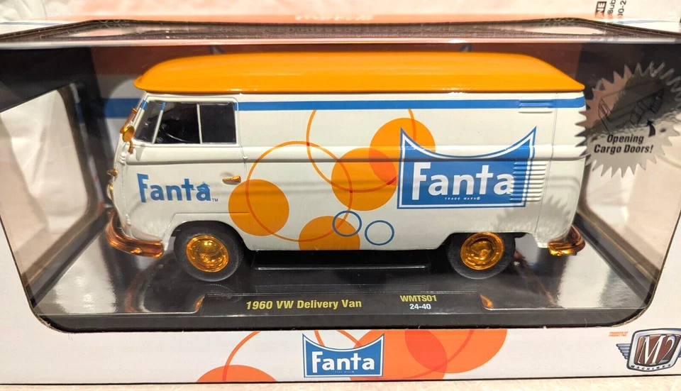 M2 Machines 1960 VW Delivery Van Fanta Chase Orange Chrome 1/750 - Image 1 of 1