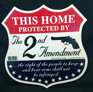 "This Home Protected by the Second Amendment" Window Sign and window decal - Picture 1 of 5