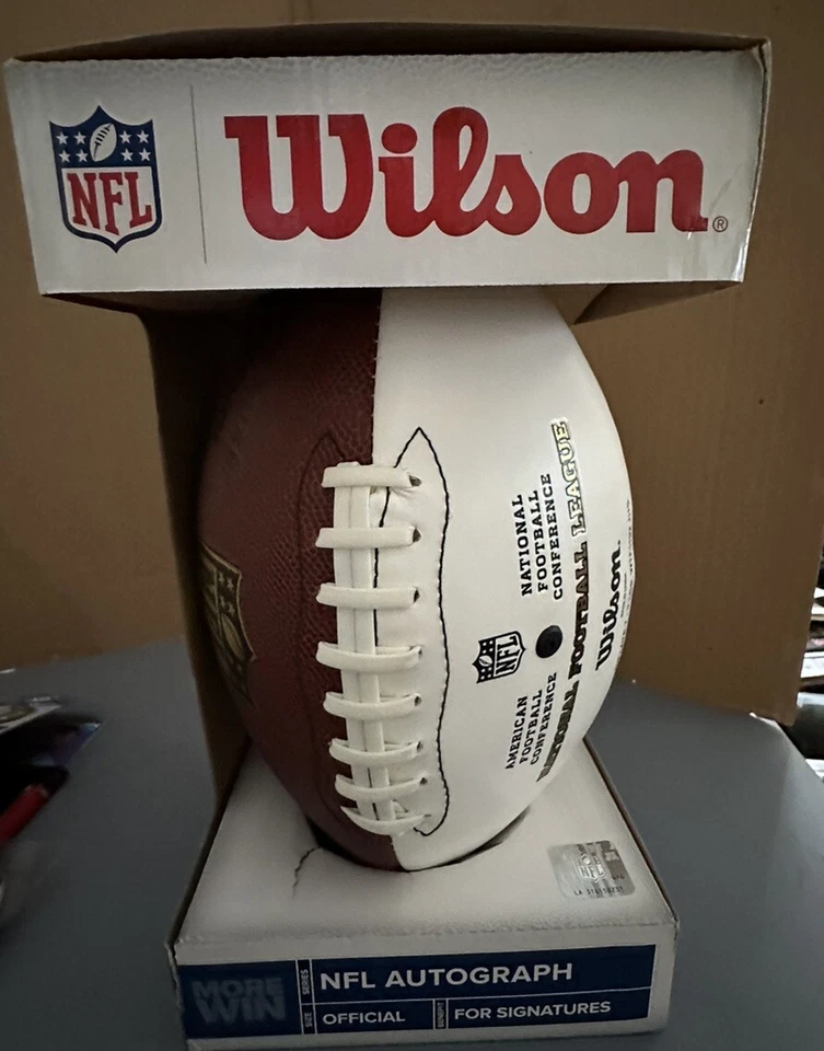 Wilson Official F1192R NFL 3 White Panel Autograph Football With Tags