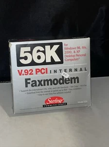56k V.92 PCI INTERNAL FAX MODEM / Sterling communications/ Model S20 / NOS - Picture 1 of 1