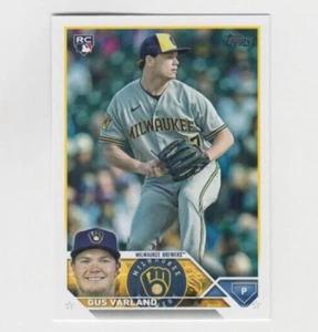 (10) Gus Varland 2023 TOPPS UPDATE SERIES ROOKIE LOT #US241 MILWAUKEE BREWERS RC - Picture 1 of 1