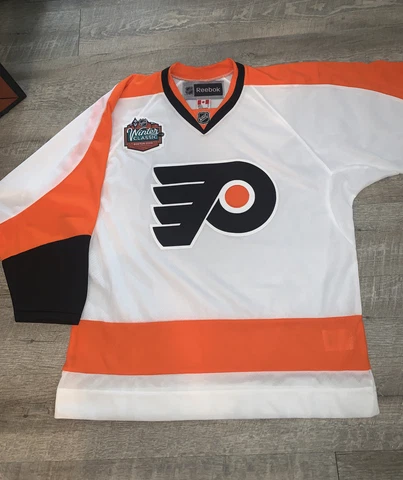 Philadelphia Flyers Winter Classic 2010 Reebok Maska Jersey Size M Blank Replica Cover