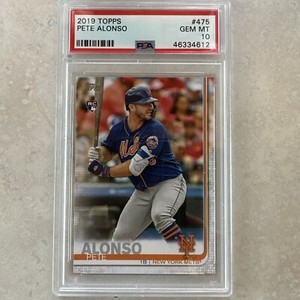 2019 Topps #475 Pete Alonso New York Mets RC Rookie PSA 10 GEM MINT