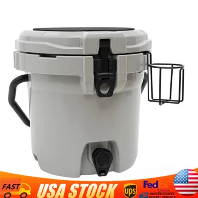 Jarra dispensadora portátil de bebidas para camping de 2,5 galones enfriador de agua con soporte para tazas Foto 1 de 4