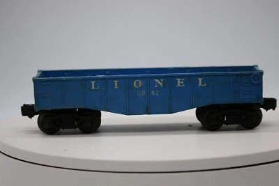 LIONEL 6042 GONDOLA Blue CAR VINTAGE POST WAR TRAIN O Gauge 1:48 Scale Vintage - Image 1 of 4