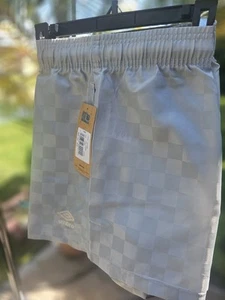 Womens Size medium VTG Umbro Premier GRAY Shorts 90s Checkered Nylon Soccer - Picture 1 of 5