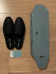 Toms Nova Leather Wrap Slides - Black - Women’s - Size 10 - Picture 1 of 8