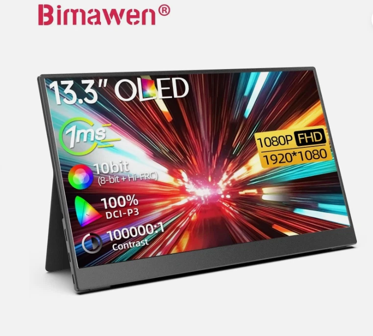 Bimawen 13.3inch OLED Portable Monitor with FHD  1ms,400nits NEW - Image 1 of 1