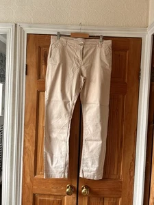 Next Women's Beige Chino Trousers Size 14R - Picture 1 of 2