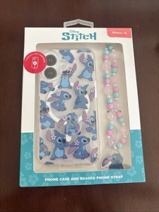 NEW Skinny dip Disney Stitch Phone Case Beaded Strap iPhone 16 Glitter - Picture 1 of 3