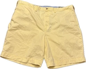 Polo Ralph Lauren Men Size 42 Stretch Classic Fit Chino Shorts Flat Front Yellow - Picture 1 of 9