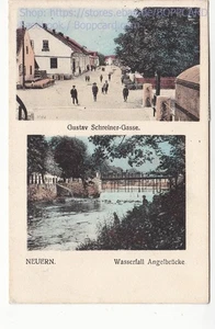 Boemia, distretto di Klattau, nuovo, ponte di pesca a cascata, NYRSKO ca1920 - Foto 1 di 2