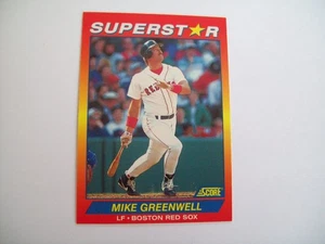 Mike Greenwell Boston Red Sox 1992 SCORE SUPERSTAR SET #10 MLB Baseball - Picture 1 of 2