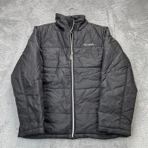 Vintage Southpole Jacket Womens Large Black Puffer Nylon Logo Lined Full Zip y2k - Picture 1 of 9