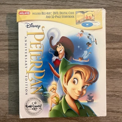 Disney Peter Pan Anniversary (Blu-ray, DVD & Storybook 2018) wrapped and sealed  - Image 1 of 4