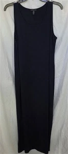 Neu ohne Etikett Eileen Fisher Stretch Strick U-Ausschnitt Trägerkleid marineblau 130154 - Bild 1 von 5