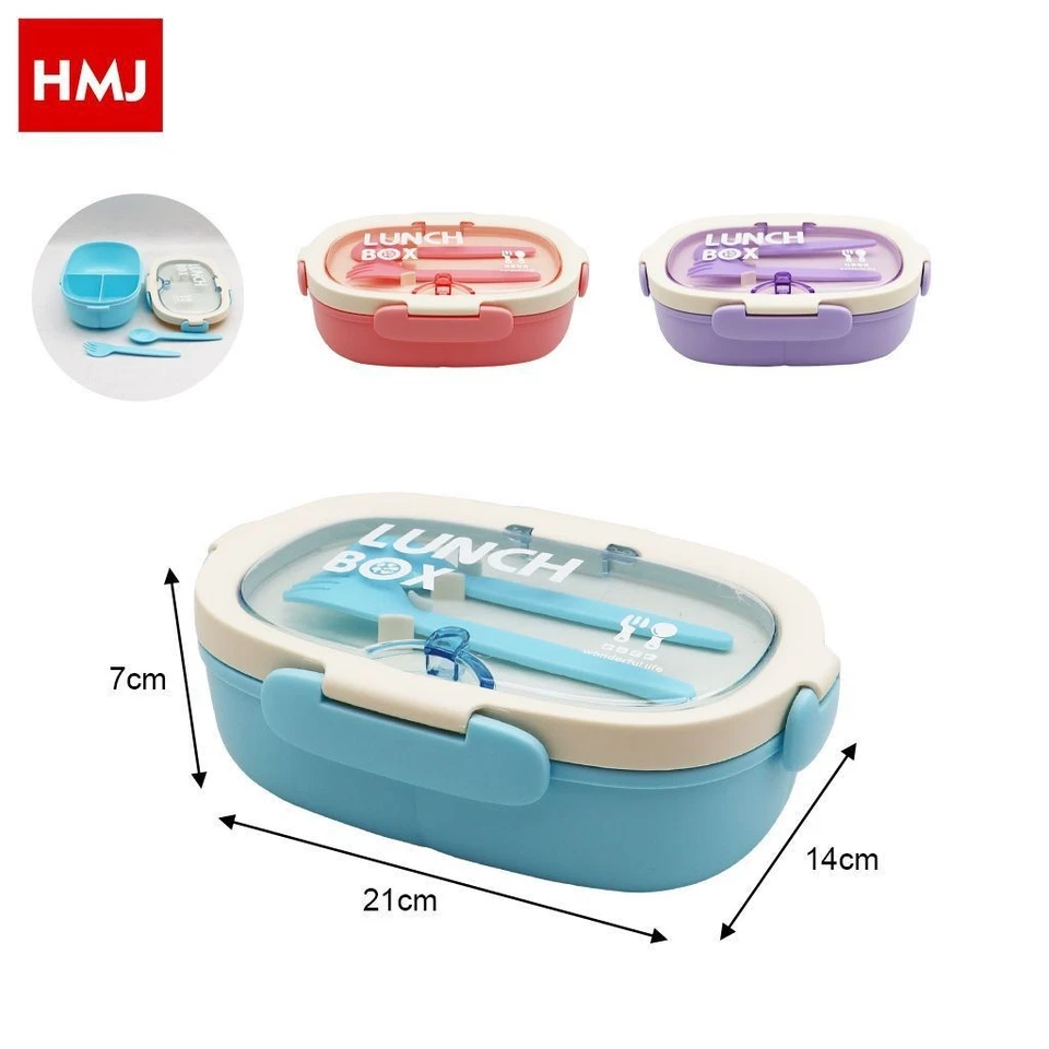 Lunch Box Scatola Porta Pranzo Ermetica in Plastica 850ml Scuola 29619 hmj - Immagine 1 di 1