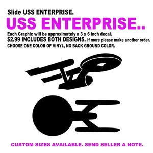 Decal Die Cut Vinyl STAR TREK, Spock, Kirk, Enterprise, Live long NCC-1701 - Picture 1 of 16