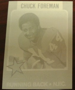 CHUCK FOREMAN - 1975 TOWN TALK Playbook card  - MINNESOTA VIKINGS