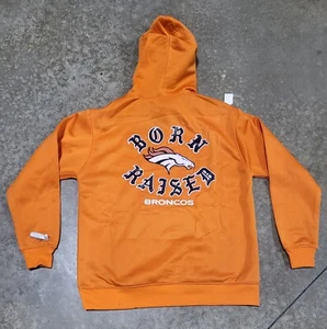 Born Raised Broncos Hoody Sweatshirt Kapuzenpullover orange schwarz - Bild 1 von 6