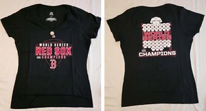 Boston Red Sox 2018 World Series Champions Women’s MEDIUM Majestic T-Shirt - NEW - Picture 1 of 7