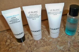 Lot of 3 Chanel Hydra Beauty Creme, Serum, & Le Blanc Brightening Moisturizing + - Picture 1 of 2