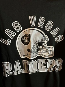 New Las Vegas Raiders Tshirt Youth XL 14-16 Black Football NFL Silver NV Shirt - Picture 1 of 7