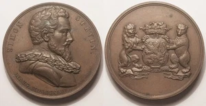 Médaille Pays-Bas, Simon Stevin (1548-1620), 1846, SUP !! - Imagen 1 de 1