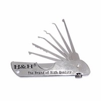 Door Lock Folding Opener Locksmith Multi-Tool Lock Opener L Tension Wrench