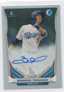2014 BOWMAN CHROME ROOKIE RC AUTOGRAPH AUTO #BCAP-BT BRANDON TRINKWON *52719