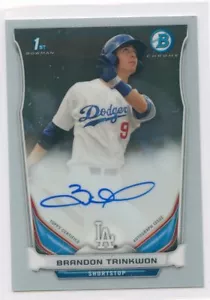 2014 BOWMAN CHROME ROOKIE RC AUTOGRAFO AUTO #BCAP-BT BRANDON TRINKWON *52719 - Foto 1 di 1