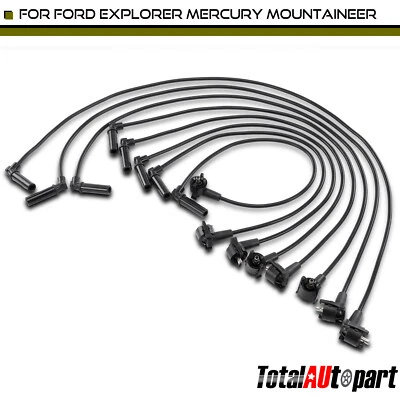 8x Nuevos juegos de cables de bujía para Ford Explorer Mercury Mountaineer 1998-2000 5,0 L Foto 1 de 4