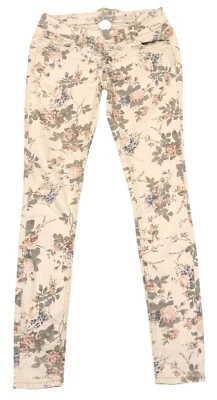 Почти знаменитые джинсы женщин 0 цветочный эластичной заниженной узкие брюки - Изображение 1 из 4