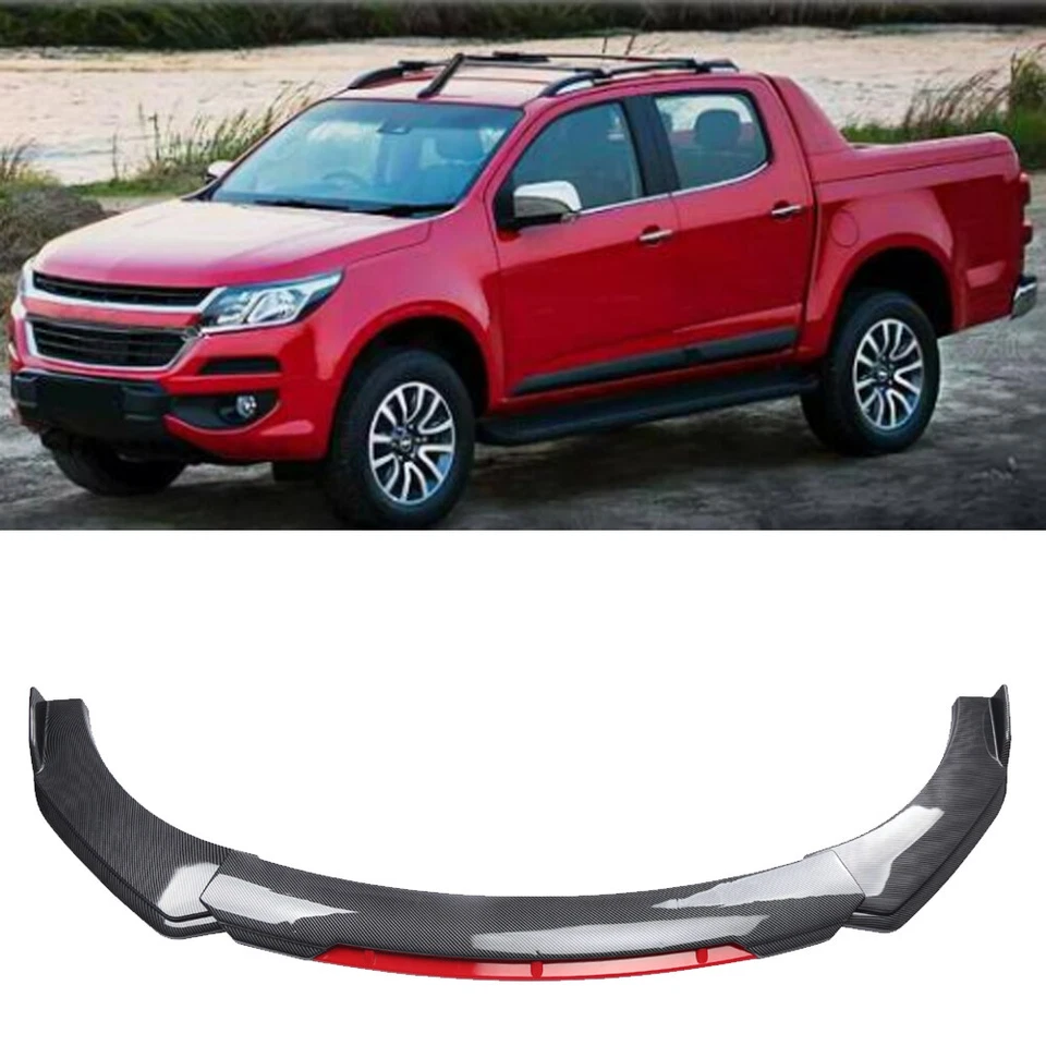 Front Bumper Spoiler Splitter For Chevrolet Colorado Carbon&Red Style Foto 1 de 4