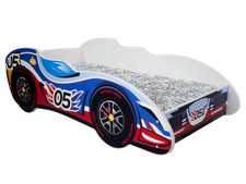 Letto singolo BAMBINO CAMERETTA LETTINO AUTO bambini F1 con materasso 140x70
