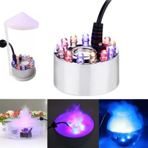 RGB Ultraschall Vernebler Nebler Licht Luftbefeuchter 12 LEDs Wassernebel Fogger - Bild 1 von 9