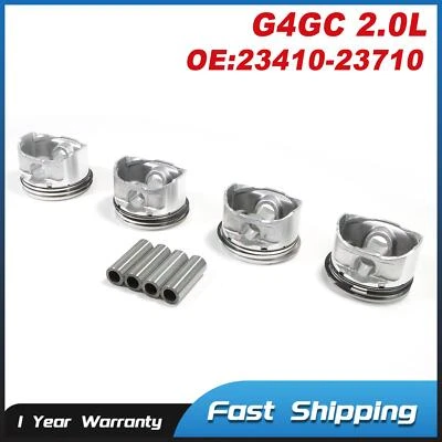 Kit de 4 pistones y anillos para Hyundai Kia G4GC Tucson 2000-2012 23410-23701 Foto 1 de 4