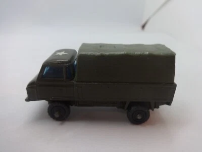 Husky / Corgi Jr Army Green Land Rover Canvas Back Truck  -- Loose & Clean - Image 1 of 4