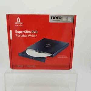 Iomega Super Slim DVD Writer 8x Dual-Format USB 2.0 External Drive New Open Box - Picture 1 of 6