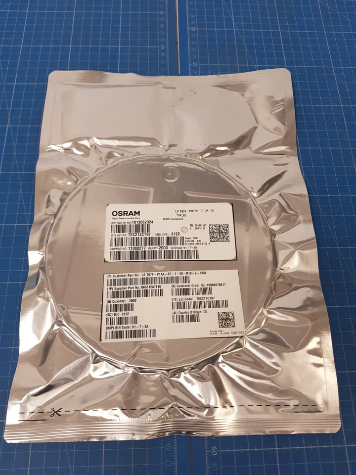 OSRAM TOPLED RED CLEAR 2PLCC SMD 2000 Stück (0,084 €/Stück) _0,7_3 - Bild 1 von 4