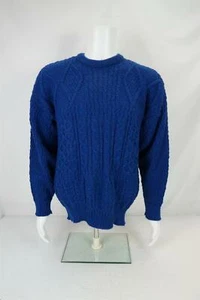 Barton Manor Sweater Wool Knit Wear Men's Crew Neck Blue Large - Picture 1 of 12