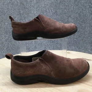 UGG Shoes Womens 7 Burgundy Slip On Loafer Suede Sheepskin Casual Comfort 5439 - Picture 1 of 12