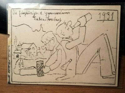Gymnasium Traben-Trarbach - Einjährige - 1931 / Karte - Studentika - Bild 1 von 2