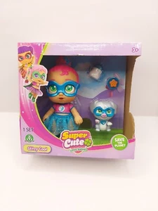 Super Cute Little Babies Glitzy Cool. New Boxed Set. Doll & Dog. Turquoise/Pink - Picture 1 of 7