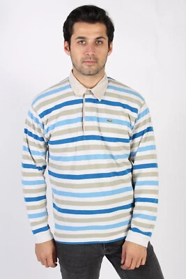 Suéter Cuello Polo Lacoste Años 90 Para Hombre Colorido Prendas para el torso Rayas Multi L-IL1186 Foto 1 de 4