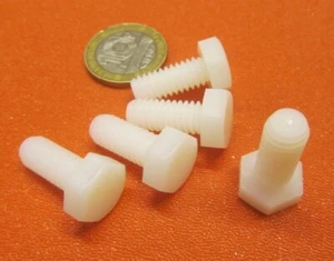 Cap Screw Bolt, Nylon, Natural 5/16"-18 x 3/4" Length, 50 pc - Picture 1 of 15